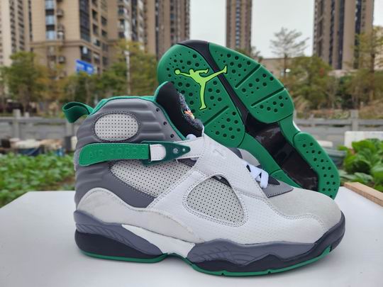 Air Jordan 8 “Oregon” PEs Grey Green Men's Basketball Shoes AJ8 Sneakers-22 - Click Image to Close